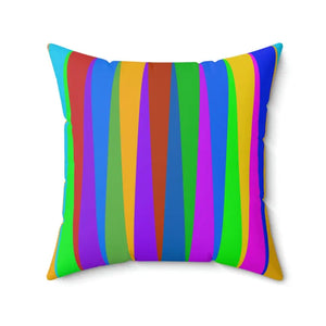 Striped Throw Pillow - Polyester Square Colored Stripes - Dipaliz - 20’’ × - Pillows