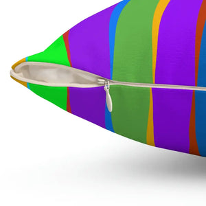 Striped Throw Pillow - Polyester Square Colored Stripes - Dipaliz - Pillows