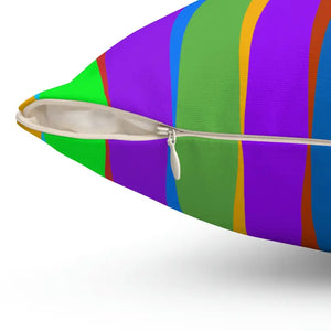 Striped Throw Pillow - Polyester Square Colored Stripes - Dipaliz - Pillows