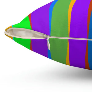 Striped Throw Pillow - Polyester Square Colored Stripes - Dipaliz - Pillows