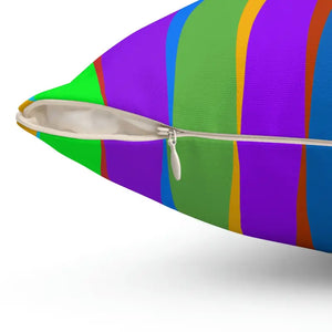 Striped Throw Pillow - Polyester Square Colored Stripes - Dipaliz - Pillows