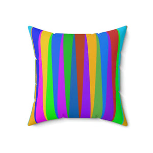 Striped Throw Pillow - Polyester Square Colored Stripes - Dipaliz - Pillows