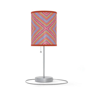Red Geometric Pattern Lamp Stand Modern Style Dipaliz - Lamps