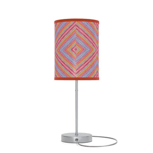 Red Geometric Pattern Lamp Stand Modern Style Dipaliz - Lamps