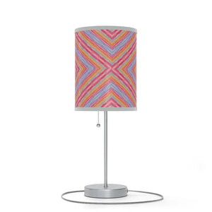 Red Geometric Pattern Lamp Stand Modern Style Dipaliz - Lamps