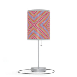 Red Geometric Pattern Lamp Stand Modern Style Dipaliz - Lamps