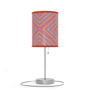 Red Geometric Pattern Lamp Stand Modern Style Dipaliz - Lamps