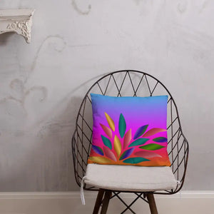 Colorful Petals Throw Pillow - Vibrant Home Decor - Dipaliz - 18″×18″ - Pillows