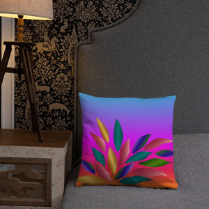 Colorful Petals Throw Pillow - Vibrant Home Decor - Dipaliz - Pillows
