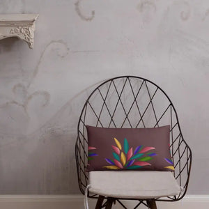 Colorful Petals Throw Pillow Insert Included - Dipaliz - 20″×12″ - Pillows