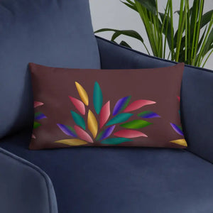 Colorful Petals Throw Pillow Insert Included - Dipaliz - Pillows