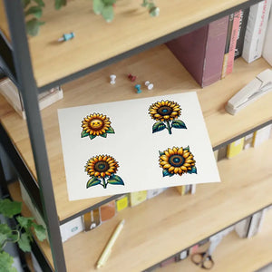 Large Sunflowers Sticker Sheets - Bold Vibrant Decals - Dipaliz - Decorative Stickers