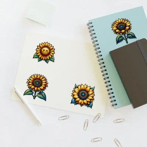 Large Sunflowers Sticker Sheets - Bold Vibrant Decals - Dipaliz - Decorative Stickers