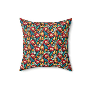 Polyester Square Pillow Bold Flowers Pattern Decor Dipaliz - 16’’ × - Throw Pillows