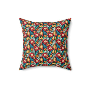 Polyester Square Pillow Bold Flowers Pattern Decor Dipaliz - Throw Pillows
