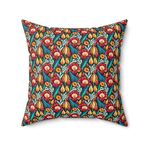 Polyester Square Pillow Bold Flowers Pattern Decor Dipaliz - Throw Pillows