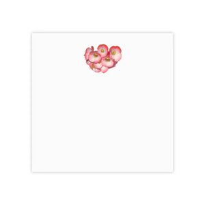 Post It® Note Pads - Vivid Red Flowers Design - Dipaliz - 4’’ x / White - Sticky Notes