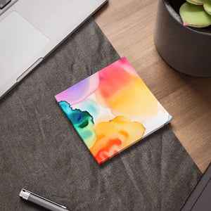 Post It® Note Pads Rainbow Watercolors Vibrant Desk Set - Dipaliz - Sticky Notes