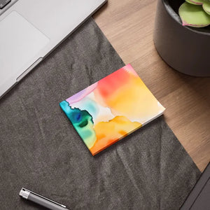 Post It® Note Pads Rainbow Watercolors Vibrant Desk Set - Dipaliz - Sticky Notes
