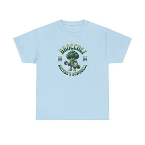 Broccoli T-shirt - Natures Dumbbell Fitness Tee - Dipaliz - Light Blue / s - T-shirts