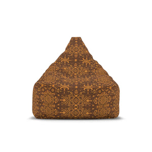 Geometrical Bean Bag Cover – Brown Polyester - Dipaliz - Slipcovers
