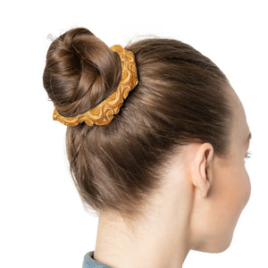 Brown Marble Swirl Scrunchie, Retro 70s Hair Accessory - Accessories