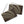 Brown Striped Clutch - Saffiano Vegan Leather - Dipaliz - Bags