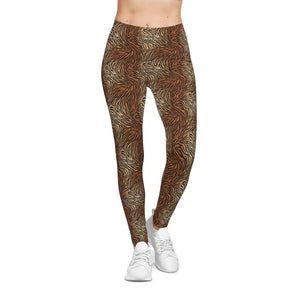 Tiger Stripe Leggings - Wild Spirit Activewear - Dipaliz - Xs / Seam Thread Color Automatically Matched to Design