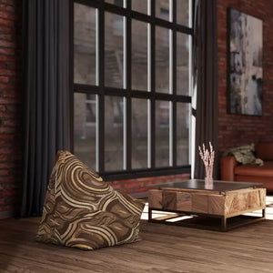 Marble Magnificence Bean Bag Cover - Durable Brownish Comfort - Dipaliz - Slipcovers