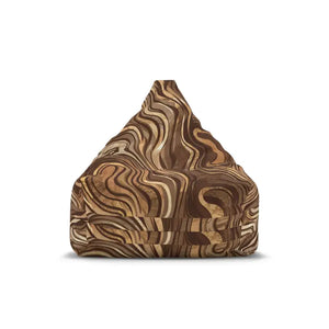 Marble Magnificence Bean Bag Cover - Durable Brownish Comfort - Dipaliz - 27’’ × 30’’ 25’’ / Without Insert - Slipcovers