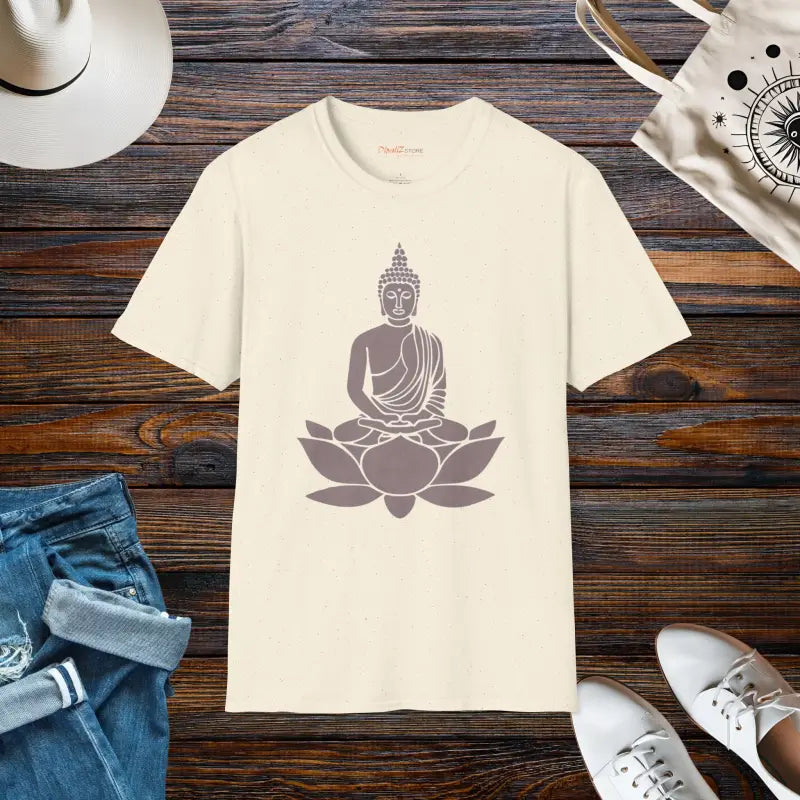 Buddha Meditation Unisex Softstyle T-shirt - Natural / s