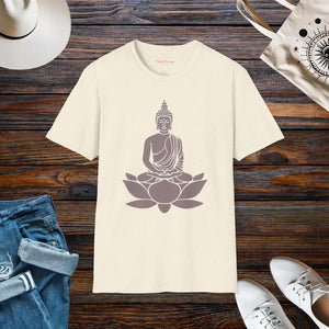 Meditating Buddha Tee - Zen Comfort Style - Dipaliz - Natural / s - T-shirts