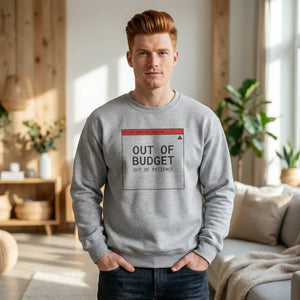 Satirical Budget Crewneck Sweatshirt - Receipt Aesthetic - Dipaliz - Sport Grey / s