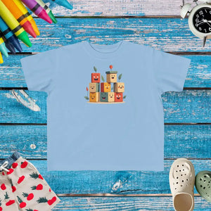 Building Blocks Tee - Vibrant Playful Cartoon Cotton Top - Dipaliz - Light Blue / 2t - T-shirts
