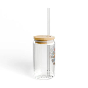 Sipper Glass with Bamboo Lid and Tritan Straw 16oz - Dipaliz - Tumblers
