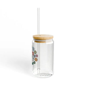 Sipper Glass with Bamboo Lid and Tritan Straw 16oz - Dipaliz - Tumblers