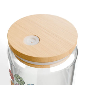 Sipper Glass with Bamboo Lid and Tritan Straw 16oz - Dipaliz - Tumblers