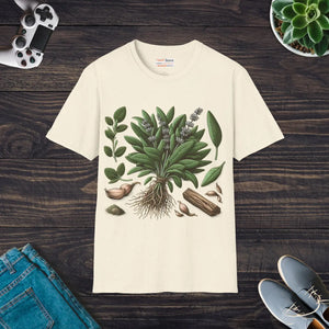 Sage Herb Softstyle Tee - Eco-friendly Cotton - Dipaliz - T-shirts - s