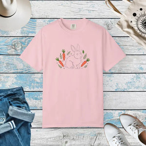 Cute Minimal Easter Bunny Carrots Tee - Soft Rabbit Shirt - Dipaliz - Blossom / Xl Gifts Online