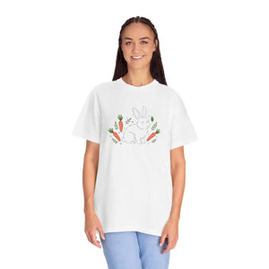 Cute Minimal Easter Bunny Carrots Tee - Soft Rabbit Shirt - Dipaliz - Gifts Online