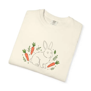 Cute Minimal Easter Bunny Carrots Tee - Soft Rabbit Shirt - Dipaliz - Gifts Online