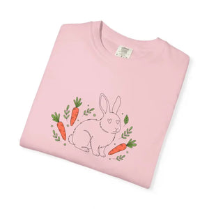 Cute Minimal Easter Bunny Carrots Tee - Soft Rabbit Shirt - Dipaliz - Gifts Online