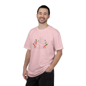 Cute Minimal Easter Bunny Carrots Tee - Soft Rabbit Shirt - Dipaliz - Gifts Online