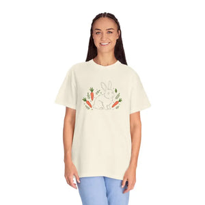 Cute Minimal Easter Bunny Carrots Tee - Soft Rabbit Shirt - Dipaliz - Gifts Online