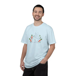 Cute Minimal Easter Bunny Carrots Tee - Soft Rabbit Shirt - Dipaliz - Gifts Online