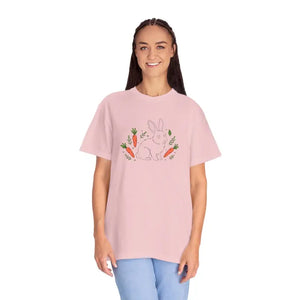 Cute Minimal Easter Bunny Carrots Tee - Soft Rabbit Shirt - Dipaliz - Gifts Online