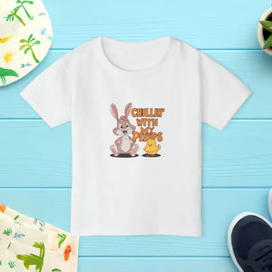 Chillin with my Peeps Toddler Tee Rabbit and Chick Fun Style Dipaliz - White / 2t - T-shirts