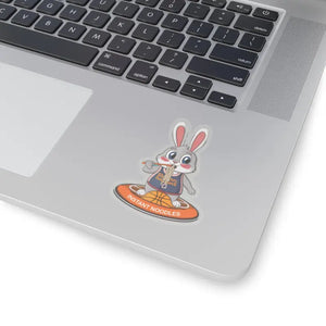 Kiss-cut Stickers - Bunny Eating Instant Noodles Design - Dipaliz - 3’’ × / Transparent - Paper Products