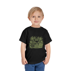 Colorful Bunny Toddler Tee - Short Sleeve Easter - Dipaliz - Baby & Tops