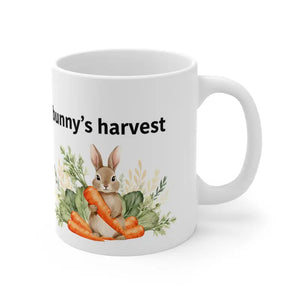 11oz Cute Rabbit Harvest Mug - Whimsical Garden Design - Dipaliz